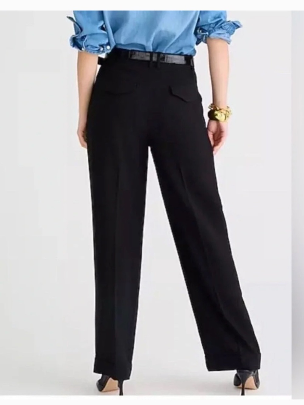 J.Crew Wide-Leg Essential Pleated Pant in City Crepe Size 8